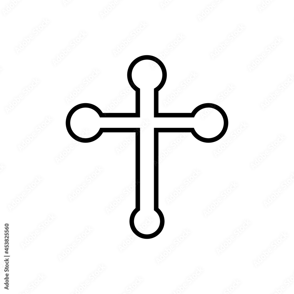Christian cross vector icon. religion illustration sign. creed symbol. confession logo. Christian cross vector icon. religion illustration sign. creed symbol. confession logo.