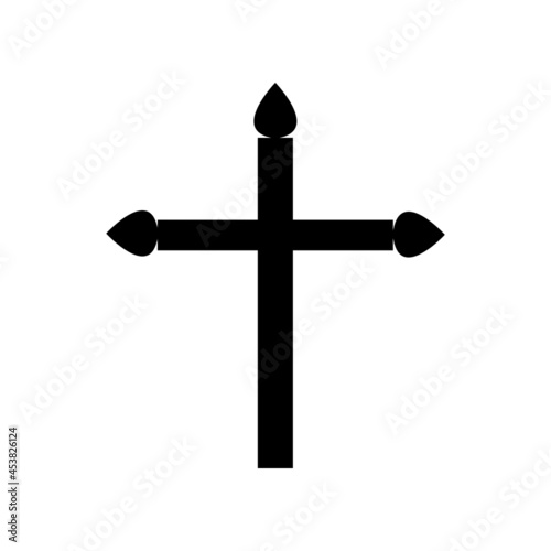 Christian cross vector icon. religion illustration sign. creed symbol. confession logo.