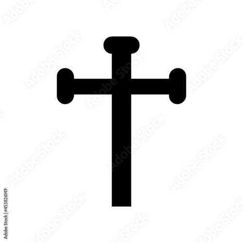 Christian cross vector icon. religion illustration sign. creed symbol. confession logo.