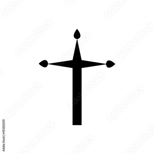 Christian cross vector icon. religion illustration sign. creed symbol. confession logo.