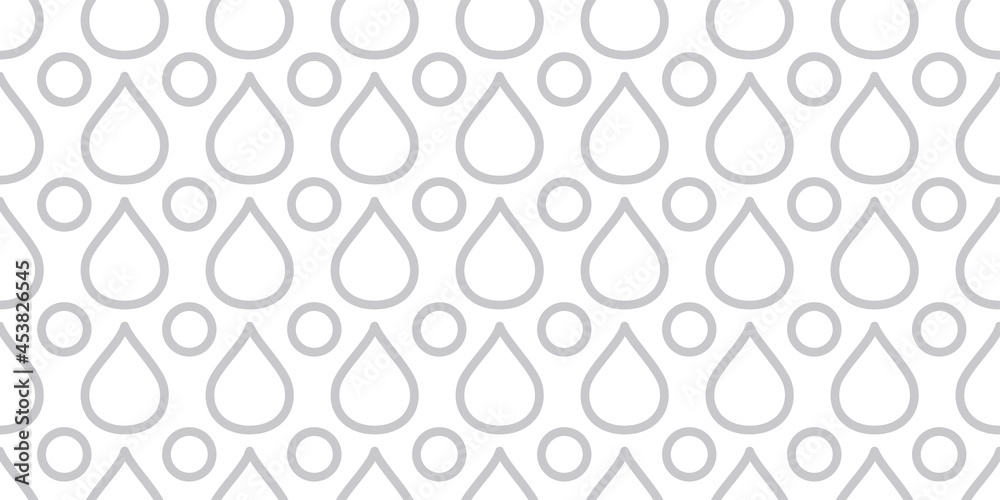 Cute rainy shapes background. Seamless pattern.Vector. かわいい雨のパターン