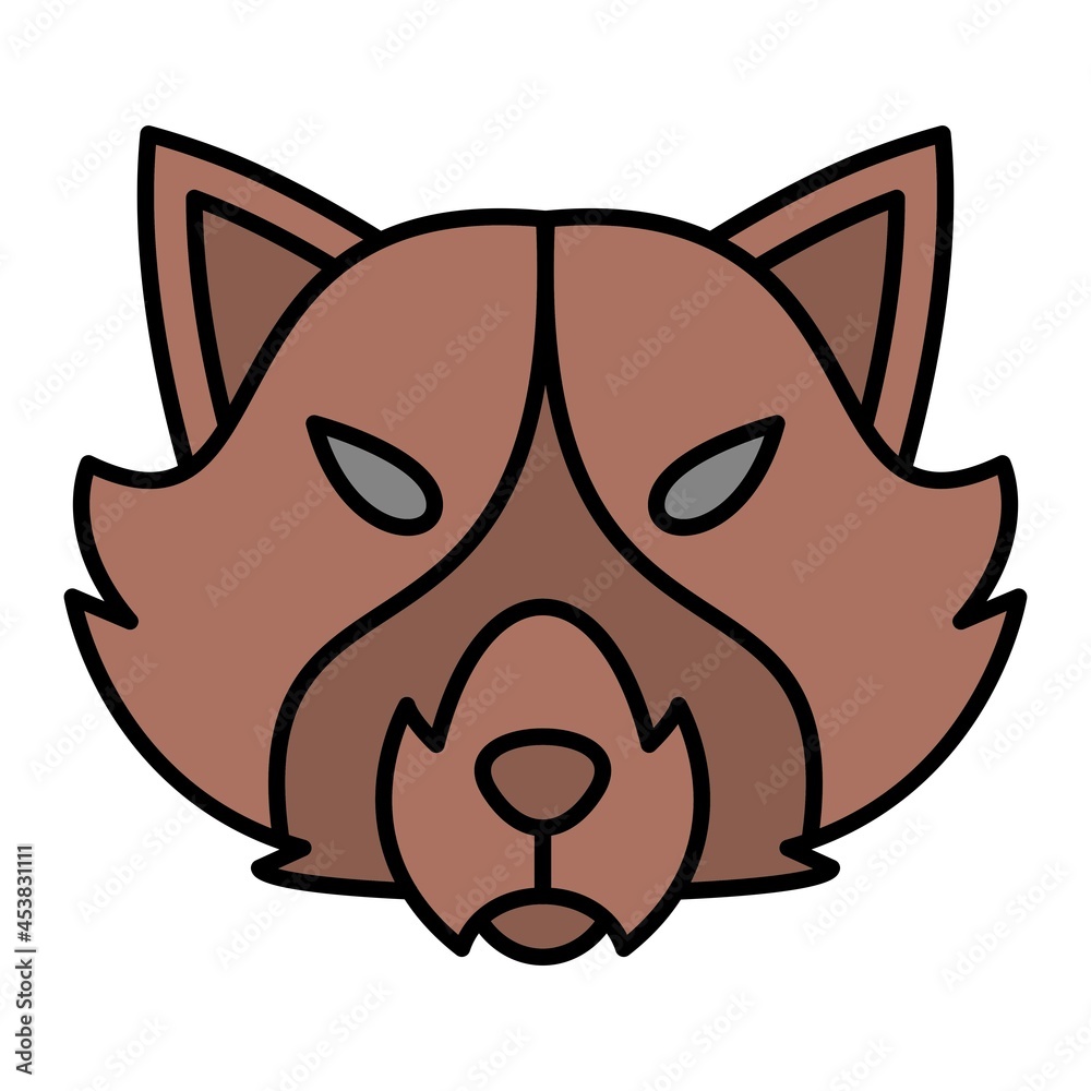 Vector Raccoon Filled Outline Icon Design Vector Raccoon Filled Outline Icon Design