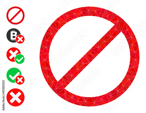 Triangle forbid polygonal symbol illustration, and similar icons. Forbid is filled with triangles. Lowpoly forbid constructed with scattered colored triangles.