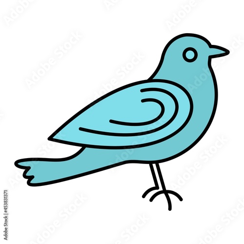 Vector Bird Filled Outline Icon Design