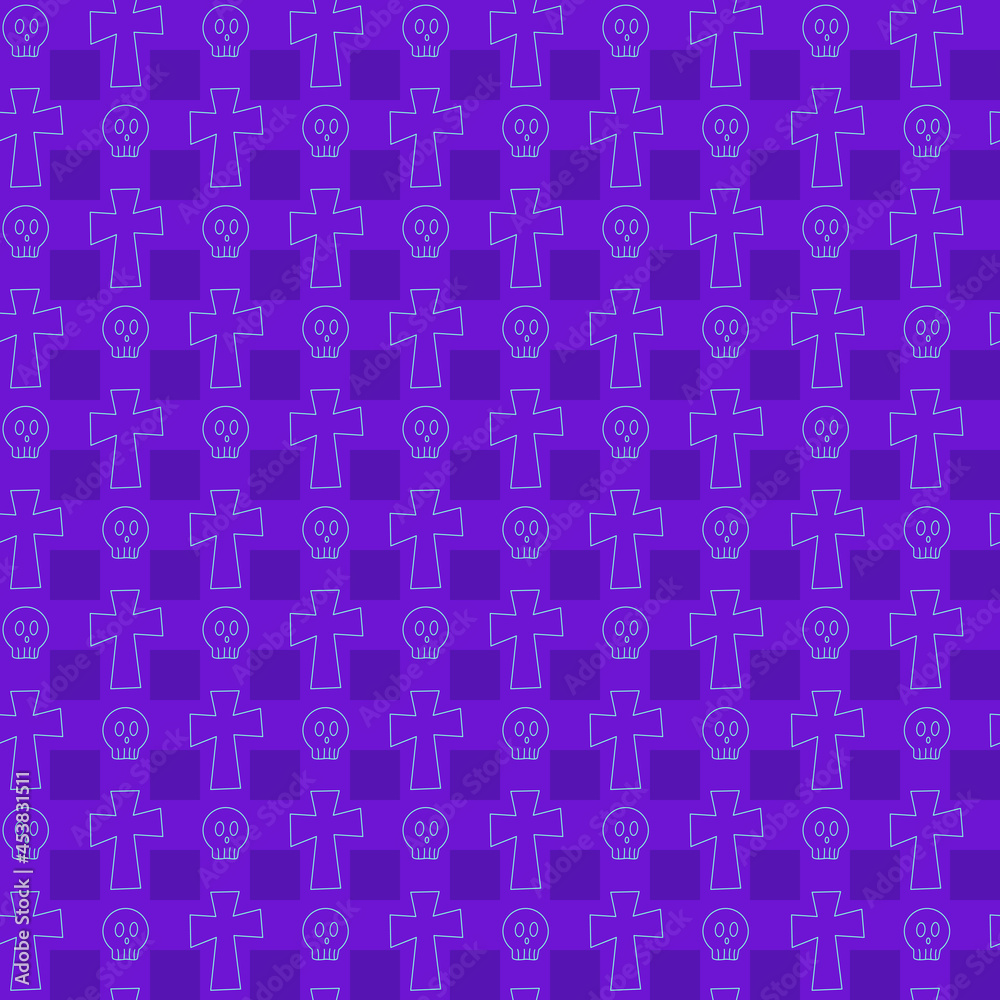 Halloween vector seamless pattern with scary elements Halloween vector seamless pattern with scary elements