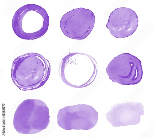 pattern purple cute spots on a white background, ball, paint