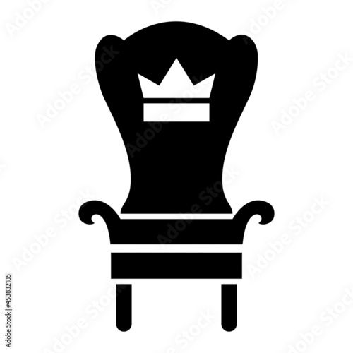 Vector Throne Glyph Icon Design