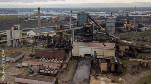 The historic steel blast furnace at Redcar in Cleveland