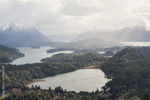 View of Lake Nahuel Huapi near Bariloche, Argentina, from Cerro Campanario