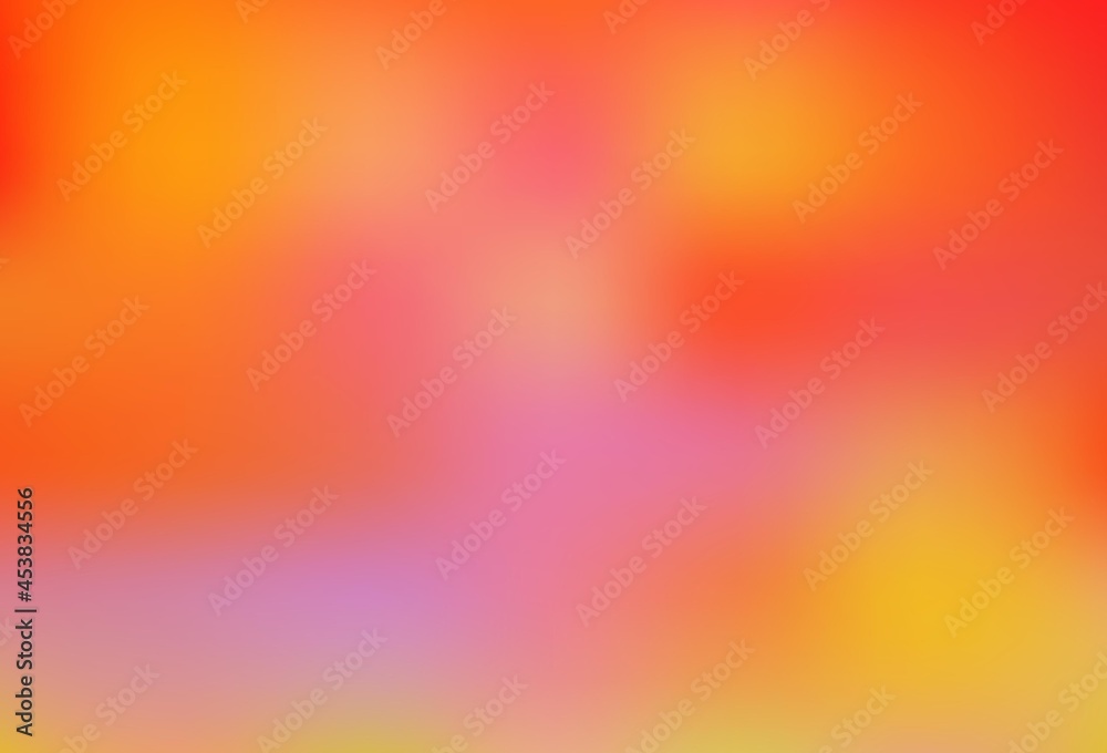 Light Orange vector blurred shine abstract template.