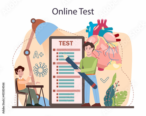 Anatomy school subject online service or platform. Internal human