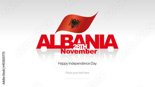 Albania Independence Day flag logo icon banner