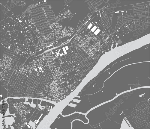 map of the city of Kherson, Ukraine