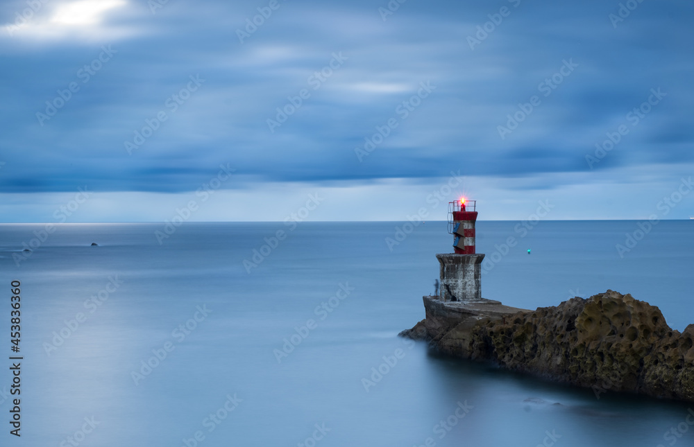 Lighthouse at the entrance to the bay of Pasaia, Euskadi Lighthouse at the entrance to the bay of Pasaia, Euskadi