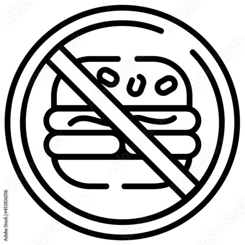 No Fast Food Vector Illustration