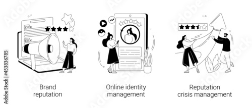 Business public relations abstract concept vector illustrations.