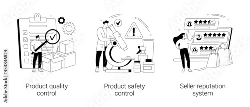 Customer satisfaction abstract concept vector illustrations.