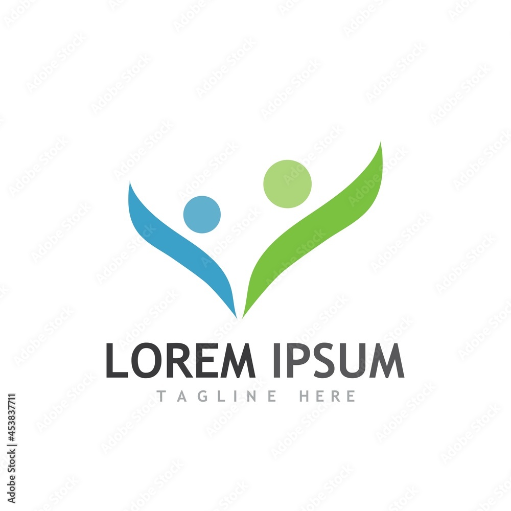 Human character logo sign Human character logo sign