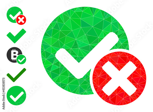 Triangle false positive polygonal 2d illustration, and similar icons. False Positive is filled with triangles. Lowpoly false positive designed with chaotic color triangles.