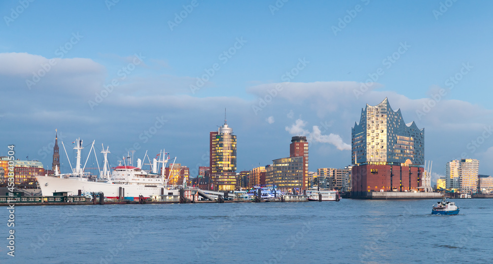 Fototapeta premium Hamburg evening view, Germany