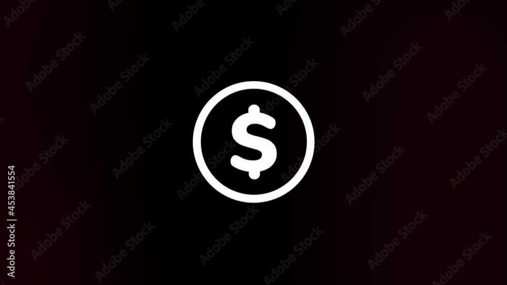 Dollar symbol icon with glitch art effect. Retro futurism 80s 90s dynamic wave style. Video signal damage with tv noise and old screen interference. Loop 4k Dollar symbol icon with glitch art effect. Retro futurism 80s 90s dynamic wave style. Video signal damage with tv noise and old screen interference. Loop 4k
