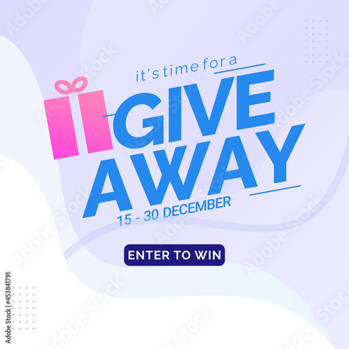 Giveaway contest enter to win banner template
