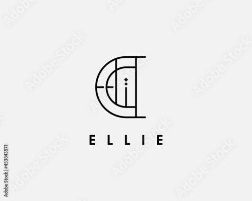 Φωτογραφία ,logo name Ellie usable logo design for private logo, business name card web ico