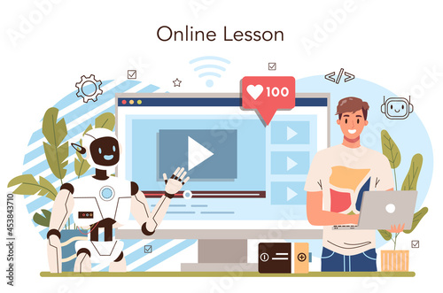 Robotics school course online service or platform. Robotic engineering