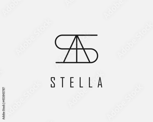 Signature logo name Stella usable logo design for private logo, business name card web icon, social media icon