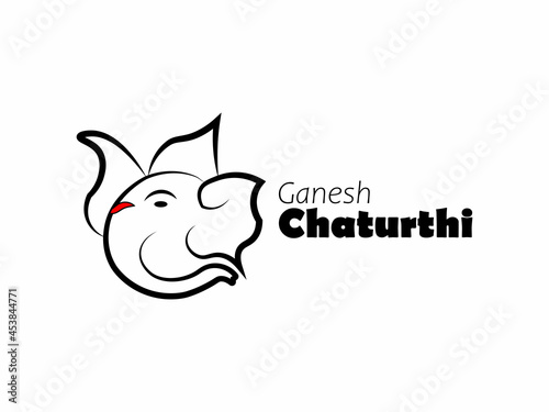 Ganesh Chaturthi vector illustration, Indian festival.