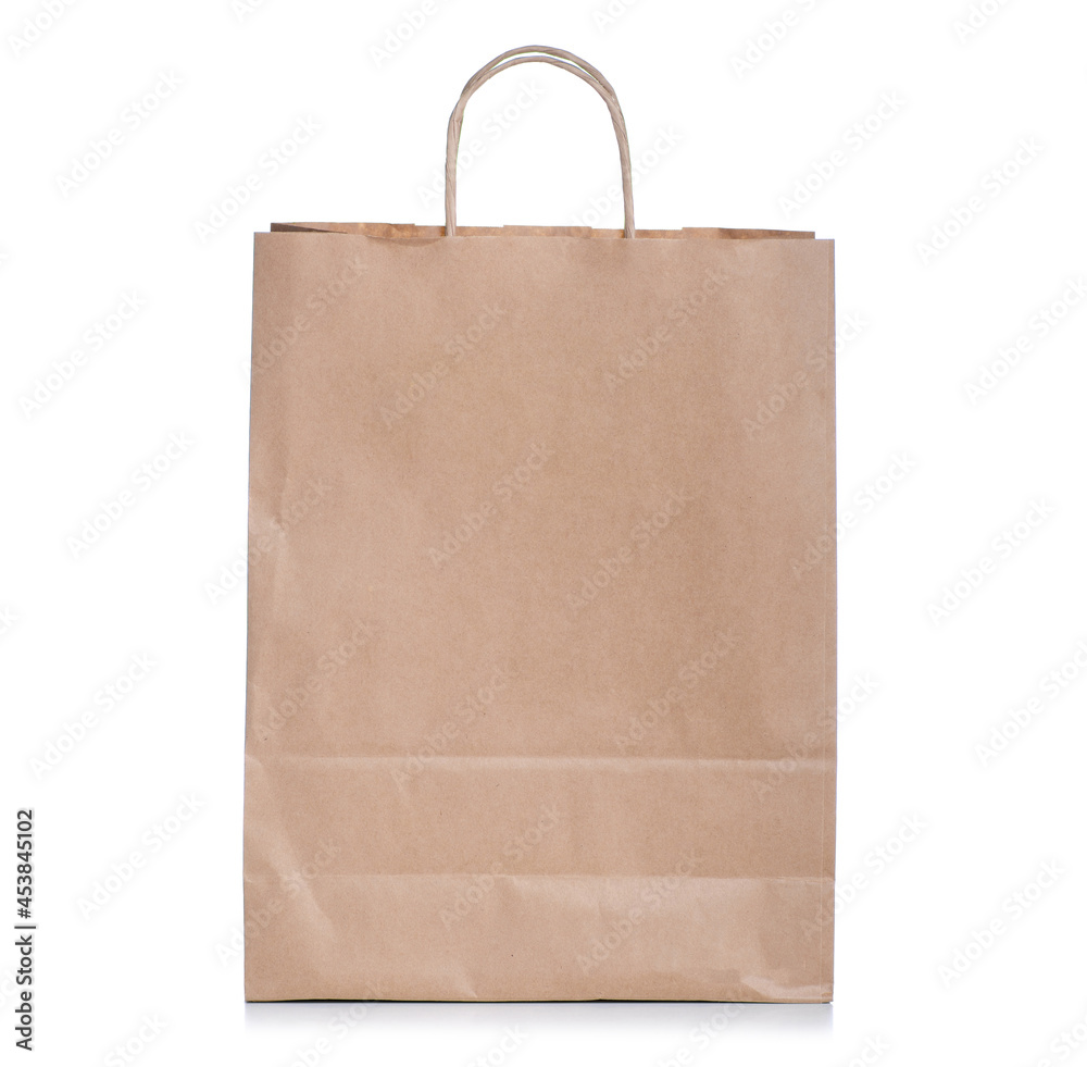 Brown paper package on white background isolation Brown paper package on white background isolation