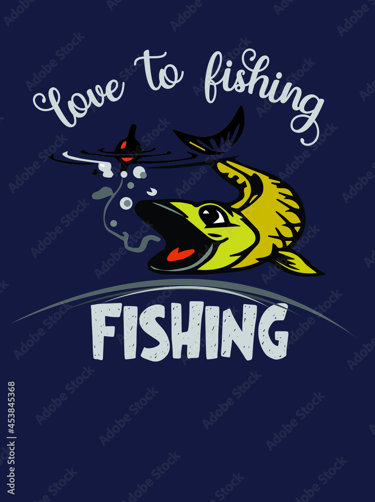 love to fishing vector t-shirt design