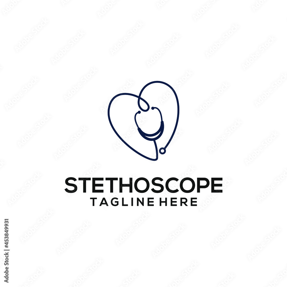 Stethoscope logo concept vector. Stethoscope logo template vector
