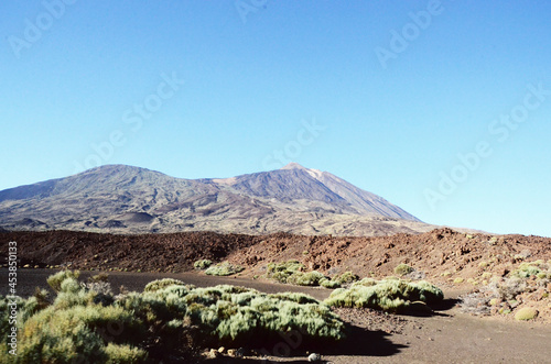 TENERIFE, SPAIN: Scenic landscape view of the Teide volcano natural park