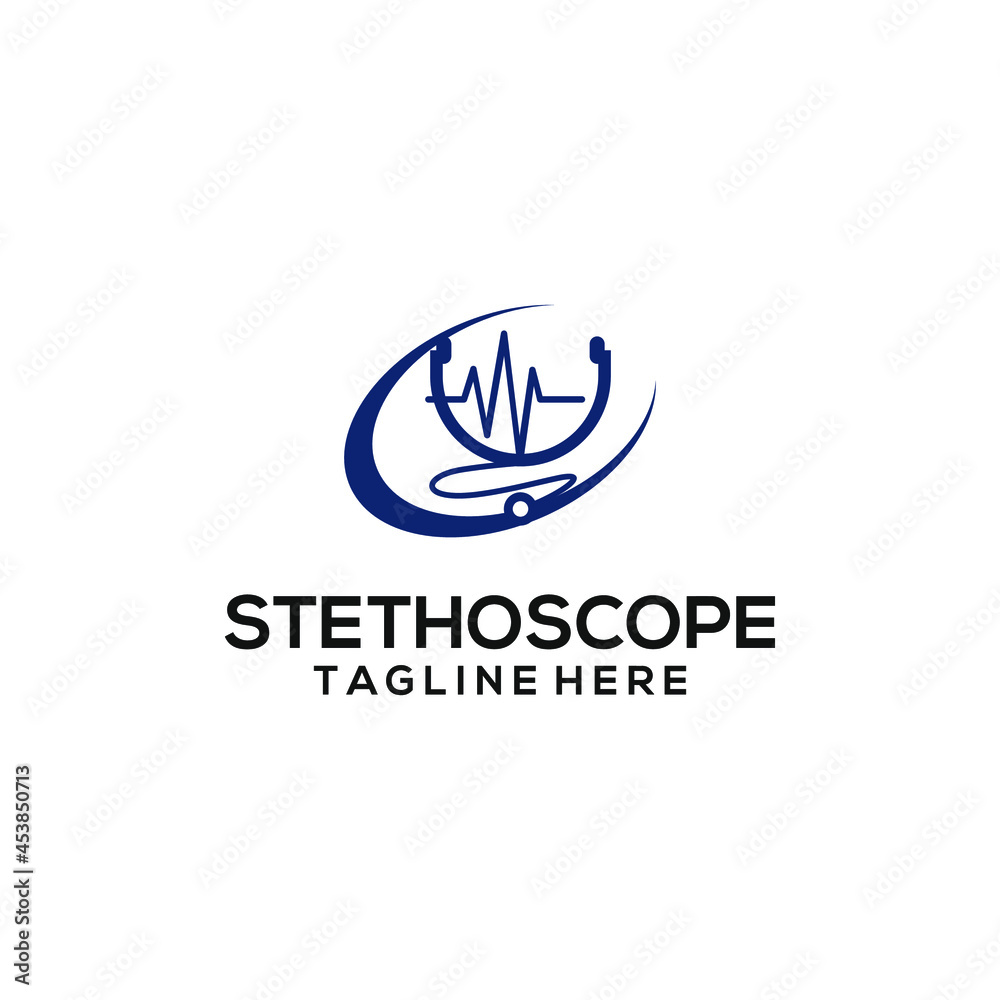 Stethoscope logo concept vector. Stethoscope logo template vector