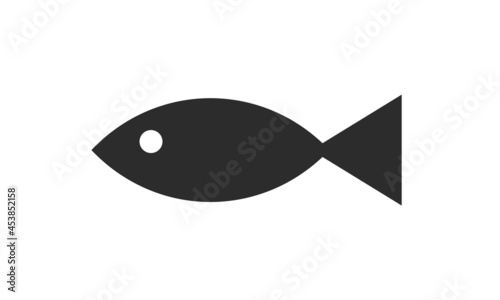 Black Fish Icon - Vector Logo Symbol