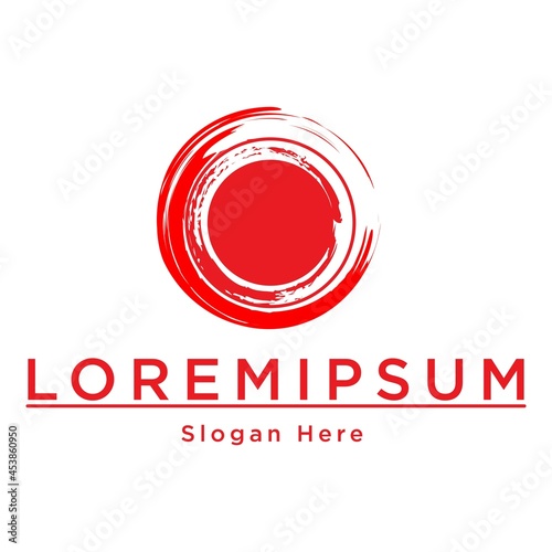 Red brush stroke design vector for your symbol or brand.