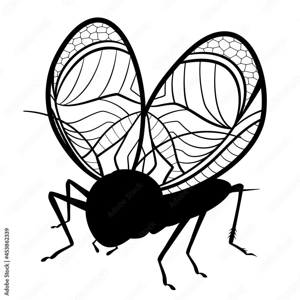 鈴虫のイラスト シルエット Stock Vector Adobe Stock