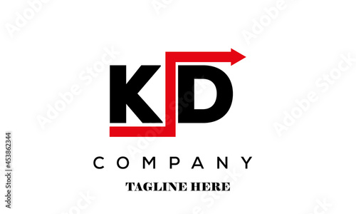 KD creative financial advice latter logo vector