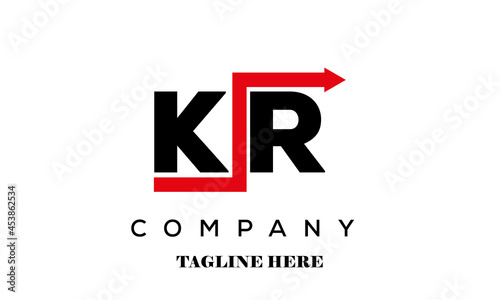 KR creative financial advice latter logo vector