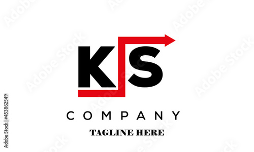 KS creative financial advice latter logo vector