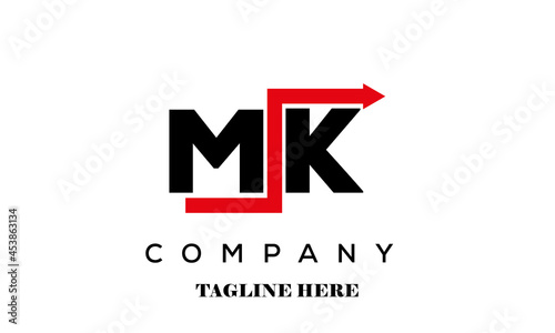 MK creative financial advice latter logo vector
