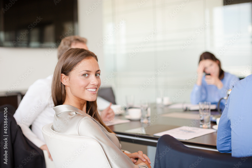 Fototapeta premium Business people talking in meeting