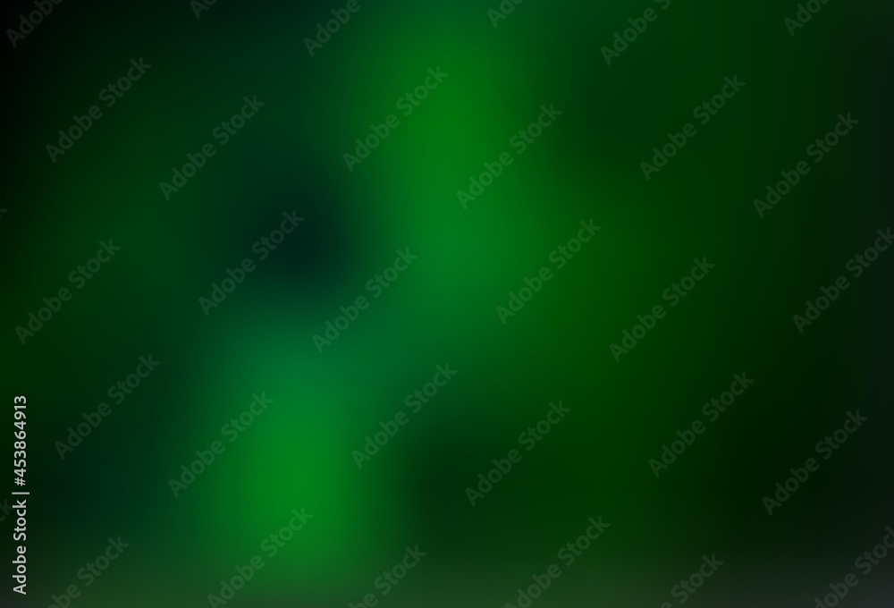 Dark Green vector modern bokeh pattern.