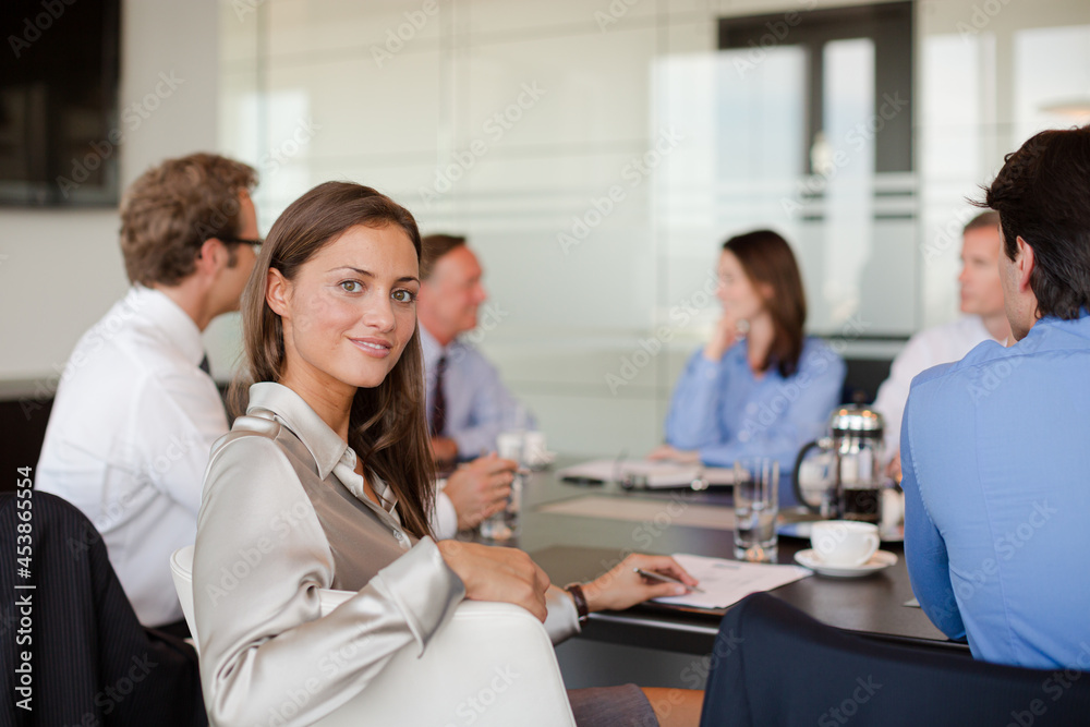 Business people talking in meeting Business people talking in meeting