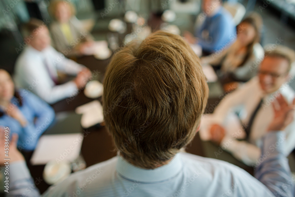 Fototapeta premium Business people talking in meeting