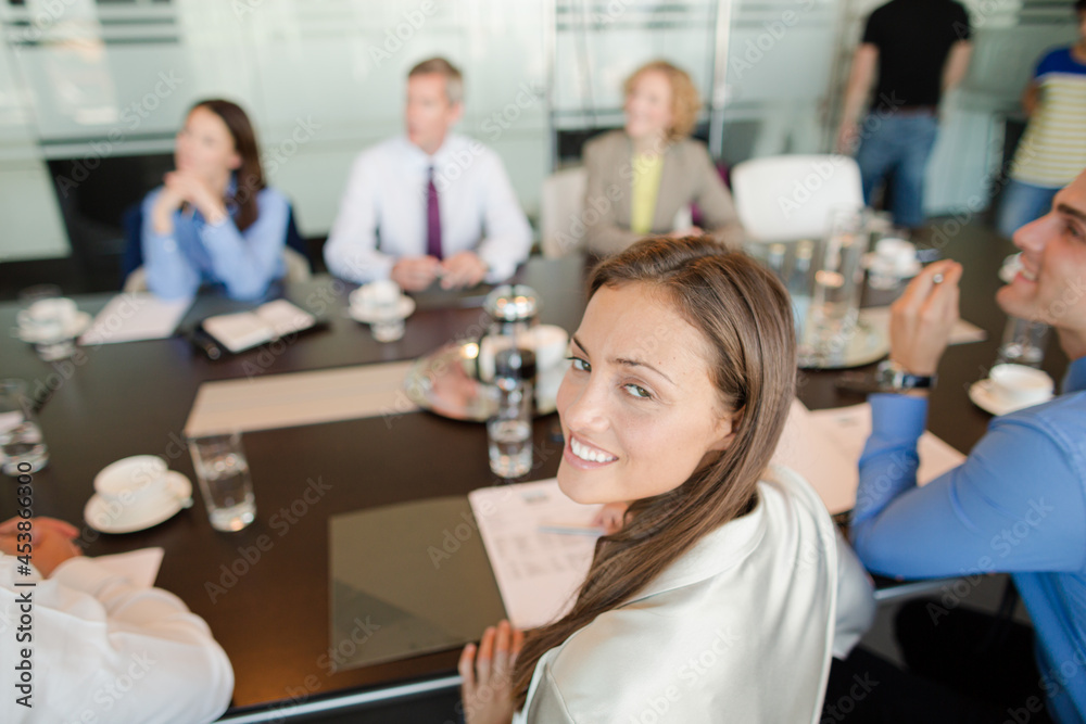 Business people talking in meeting Business people talking in meeting