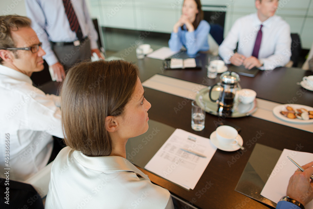 Business people talking in meeting Business people talking in meeting