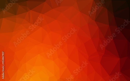 Dark Red, Yellow vector triangle mosaic texture.