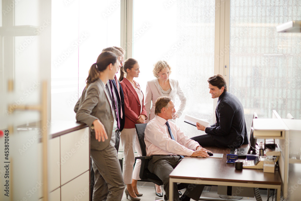 Business people talking in meeting Business people talking in meeting